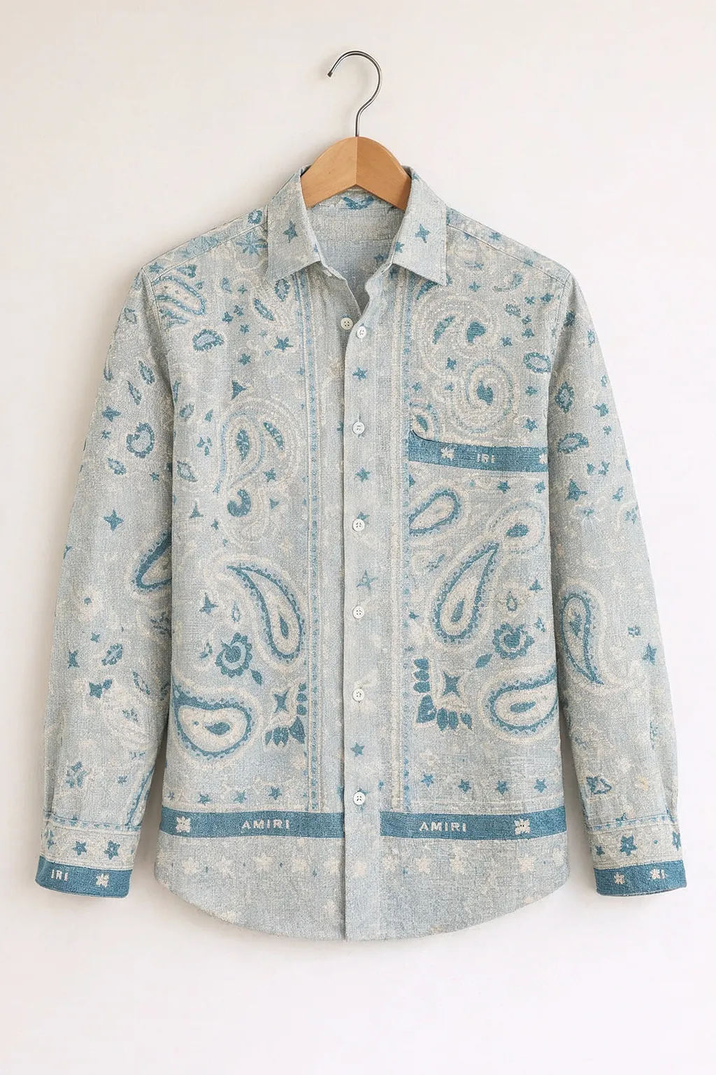Sky Paisley Heritage Print Premium Shirt
